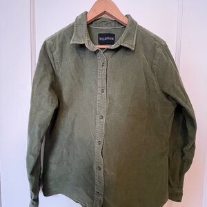 Wildfang Sage Green Corduroy Shirt